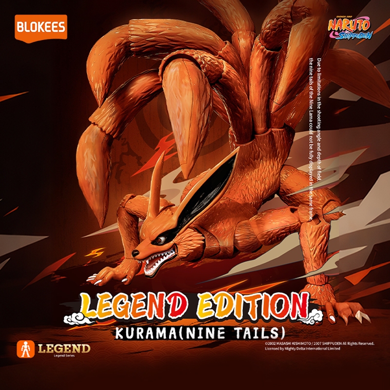 Blokees Naruto Legend Edition Kurama Nine Tails AE01 Figure Collectible Model Kit แอ็กชันฟิกเกอร์