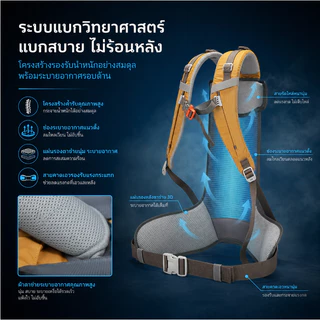 BASE OUT 50L กลางแจ้งเดินป่ากระเป๋าความจุขนาดใหญ่เดินป่ากระเป๋าเป้สะพายหลังกันน้ำ