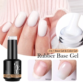 【Local】BORN PRETTY 15ml Milky Jelly Rubber Base Nail Gel Polish Nude Color Soak Off กึ่งถาวร