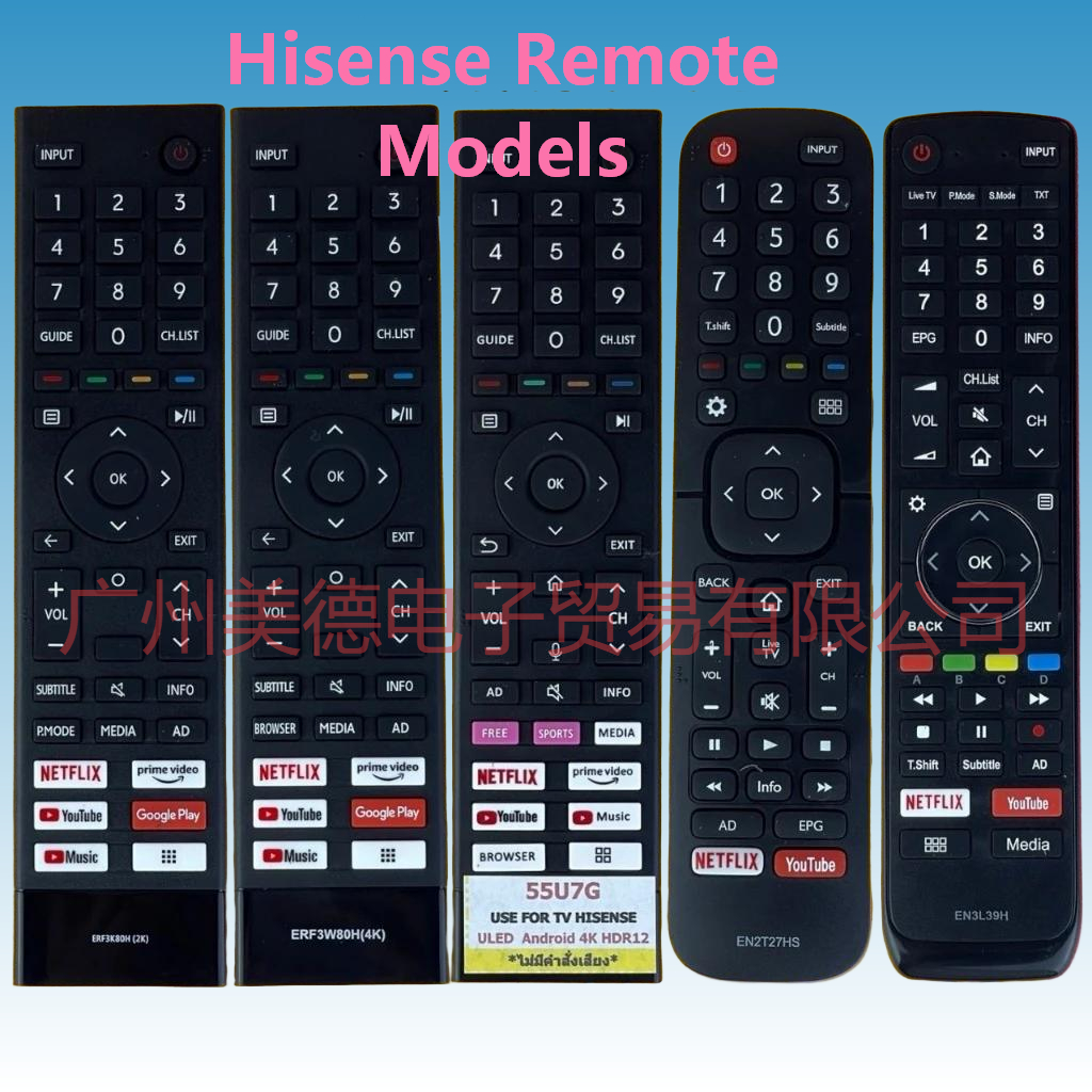 สินค้าที่มีจําหน่าย : รีโมททีวี Hisense ทุกรุ่น รีโมททีวีอัจฉริยะ Hisense รีโมท led/lcd