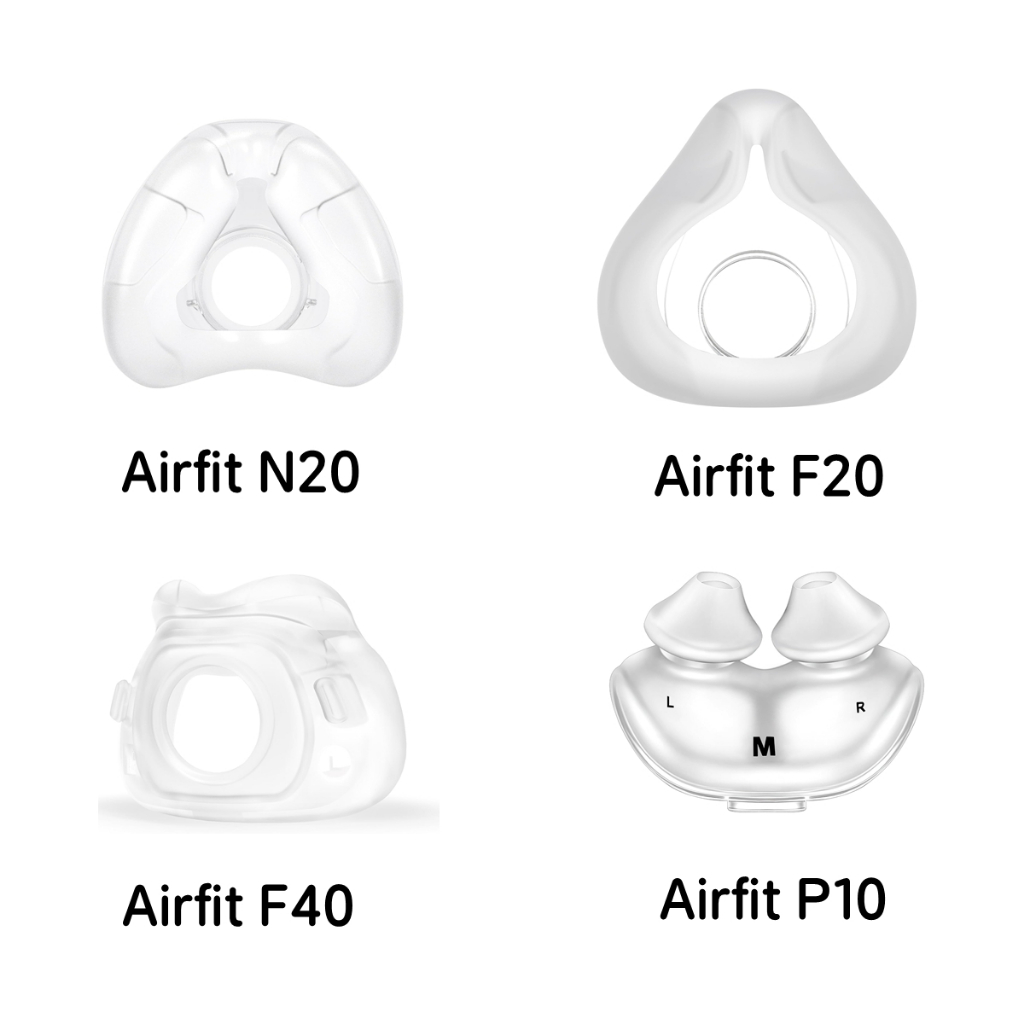 Airfit N20/Airfit F20/Airfit F40/P10 เบาะซิลิโคนอ่อนนุ่มสําหรับหน้ากากจมูกแบบเต็มหน้า Resmed