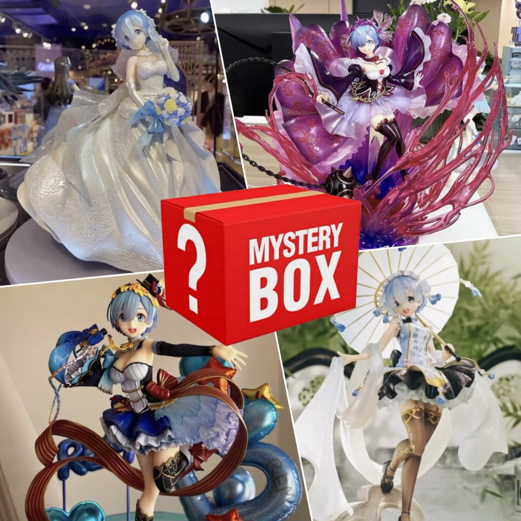 หัวมนุษย์แกะหุ่นคนตาบอดกล่อง Rem Ram Figure Lucky Box BlinDBox กล่องลึกลับสาวหวานหุ่นบ้าน Office DesktoPDecorative Series ของขวัญอะนิเมะ