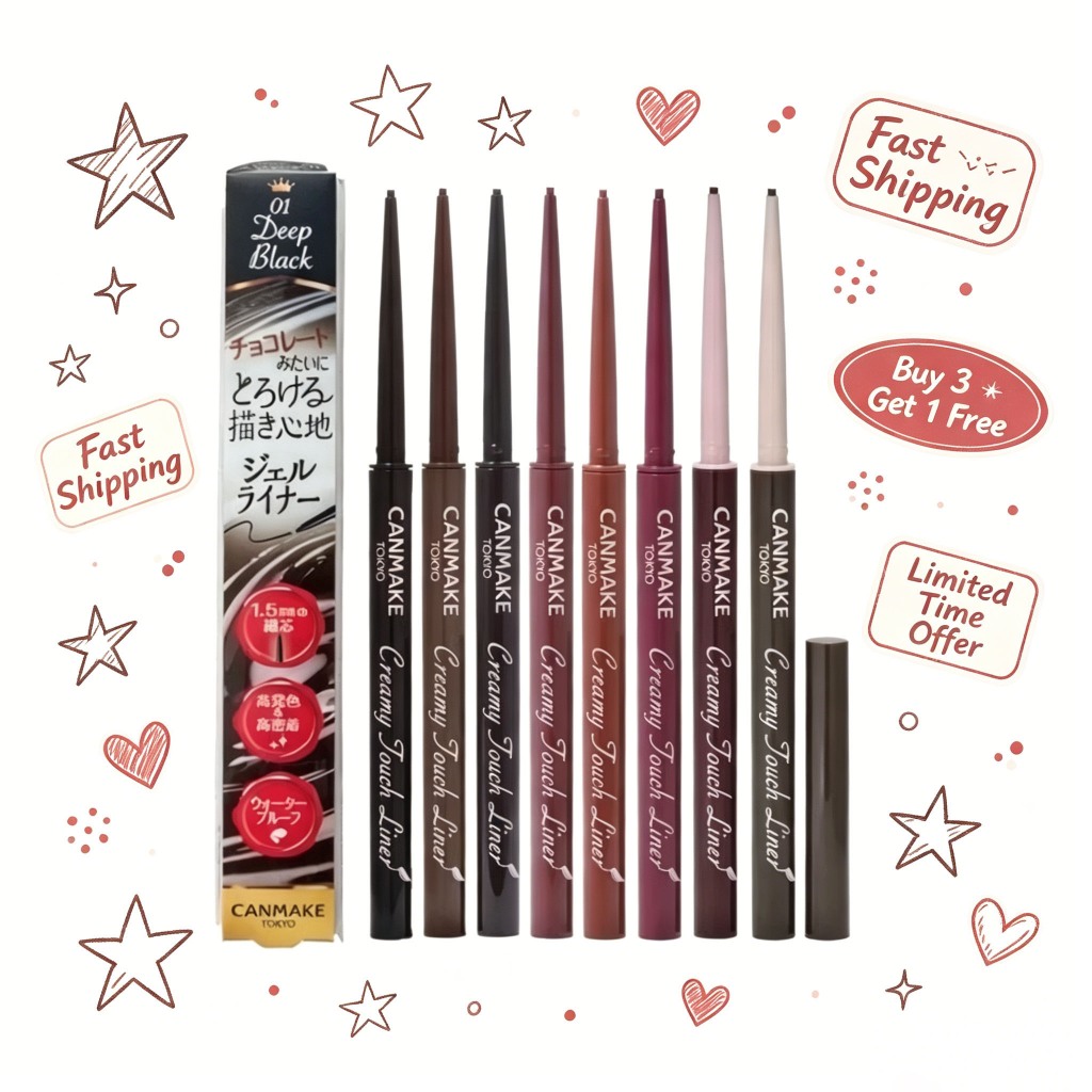 [ของแท้ 100%] Canmake Gel Eyeliner Creamy Smooth Texture Easy Drawing All Day Long Lasting