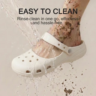 UTUNE รองเท้าผู้หญิง Mary Jane Clog ลายเสือดาว พื้นเรียบ สำหรับชายหาด Slip-On นุ่มสบาย กันลื่น EVA สำหรับกิจกรรมกลางแจ้ง