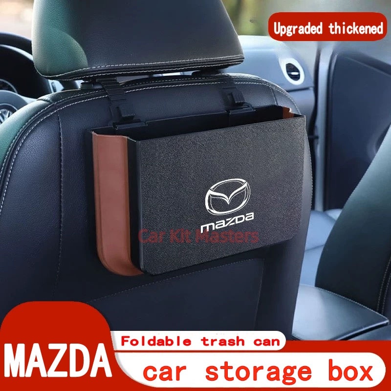MAZDA รถถังขยะกล่องเก็บอุปกรณ์ตกแต่งภายในรถยนต์พับกันน้ํารถสําหรับ MAZDA2 MAZDA 3 MAZDA 6 CX5 CX30 C