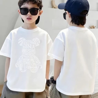 【พร้อมส่ง】Dekkry Baby หน้าร้อน แฟชั่นสไตล์สุดเท่ มินิมอล เด็กผู้ชาย แมทช์ง่าย น่ารัก แขนสั้น เสื้อ ทรงหลวม สวมใส่สบาย เสื้อผ้าเด็ก เสื่อยืดYG5695