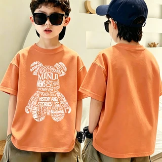 【พร้อมส่ง】Dekkry Baby หน้าร้อน แฟชั่นสไตล์สุดเท่ มินิมอล เด็กผู้ชาย แมทช์ง่าย น่ารัก แขนสั้น เสื้อ ทรงหลวม สวมใส่สบาย เสื้อผ้าเด็ก เสื่อยืดYG5695
