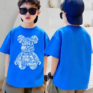 【พร้อมส่ง】Dekkry Baby หน้าร้อน แฟชั่นสไตล์สุดเท่ มินิมอล เด็กผู้ชาย แมทช์ง่าย น่ารัก แขนสั้น เสื้อ ทรงหลวม สวมใส่สบาย เสื้อผ้าเด็ก เสื่อยืดYG5695