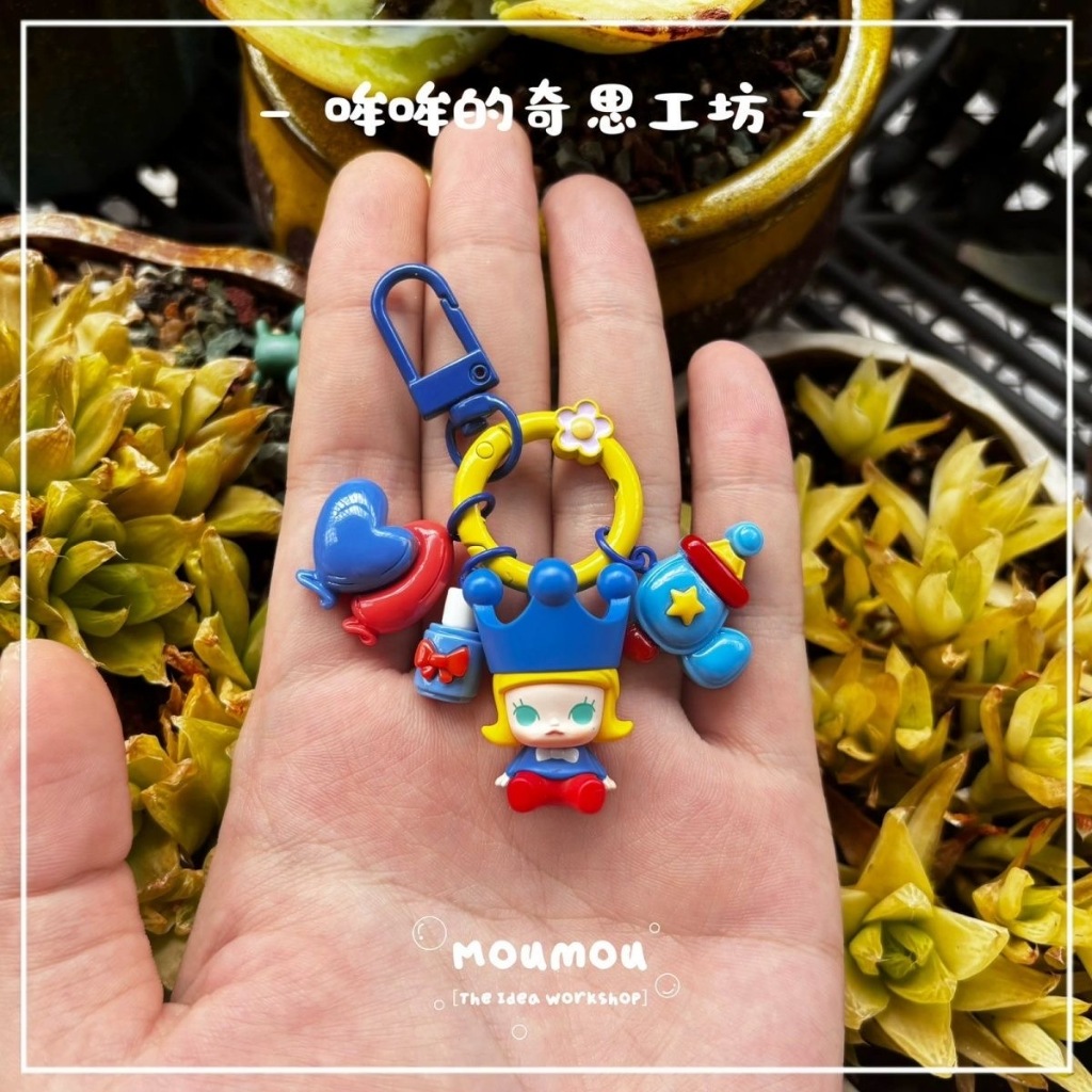ของแท้ POPBEAN พวงกุญแจจี้รถขนาดเล็กของขวัญวันเกิดคริสต์มาสน่ารักจี้กระเป๋าทํามือ