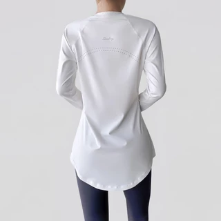 LASMAN เสื้อโยคะผู้หญิงยาวกลางบั้นสะโพกผอมบางระบายอากาศ สำหรับวิ่งออกกำลังกาย-OTWZ88