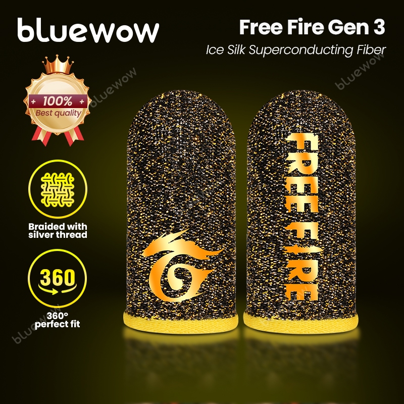 BlueWow Super Hot ราคาน่าตกใจ ถุงมือเล่นเกม Freefire พร้อมกล่องซิงค์