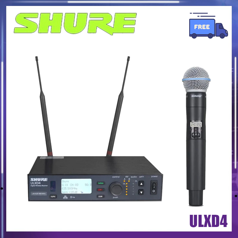 Shure ULXD4 / BETA58A ไมโครโฟนร้องเพลงสด เหมาะสําหรับการแสดงบนเวที