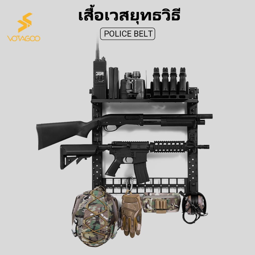 🎉จัดส่งจากกรุงเทพ🎉VOTAGOO ที่วางปืนติดผนัง แบบในร่ม ชั้นวางของอเนกประสงค์（COD)