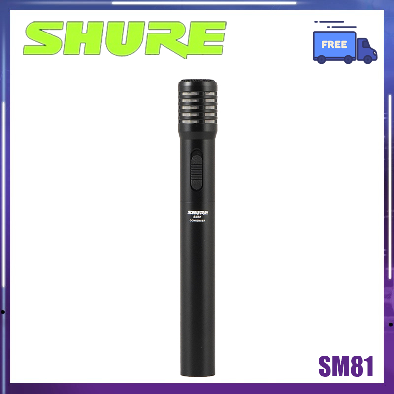 Shure SM81 ไมโครโฟนเครื่องมือคอนเดนเซอร์ Cardioid สําหรับกีตาร์ เปียโน และ Cymbals