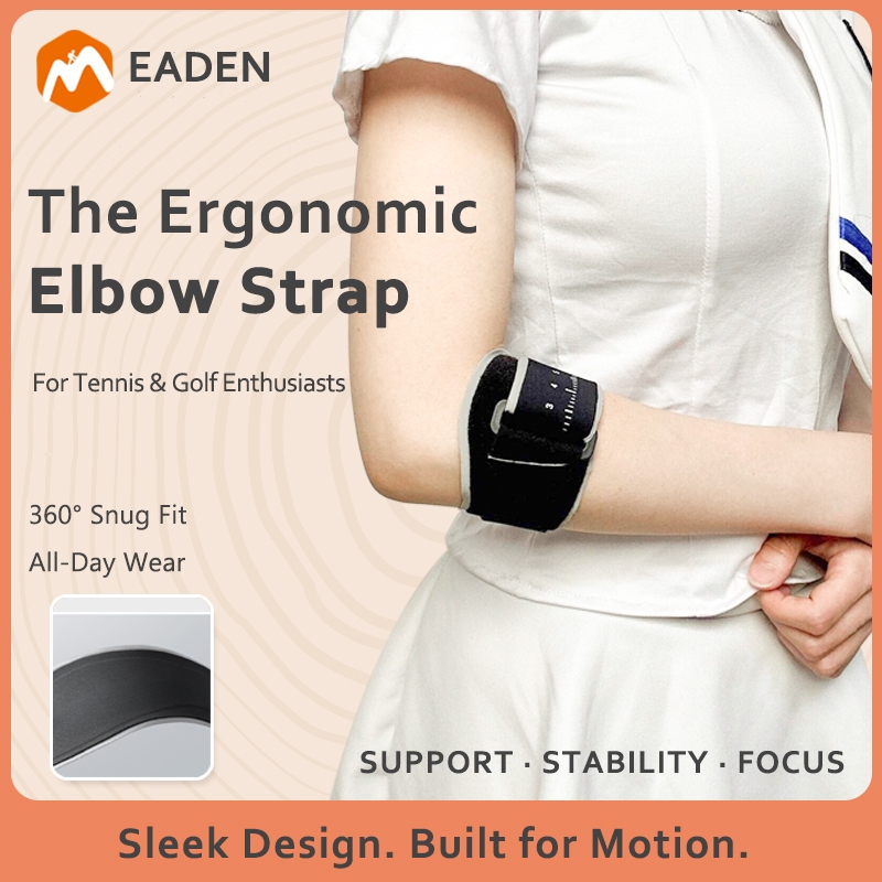 Eaden สายรัดข้อศอก ปรับได้ บีบอัด ยืดสูง นุ่มสบาย ทนทาน เทนนิส แบดมินตัน กอล์ฟ ทุกเพศ ประจำวัน