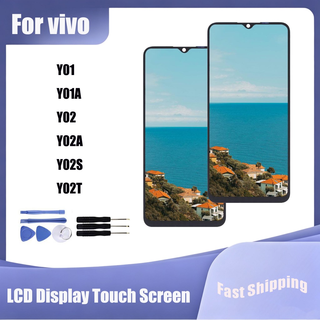 สําหรับ vivo Y01 Y01A Y02 Y02A Y02S Y02T จอแสดงผล LCD หน้าจอสัมผัสเปลี่ยน