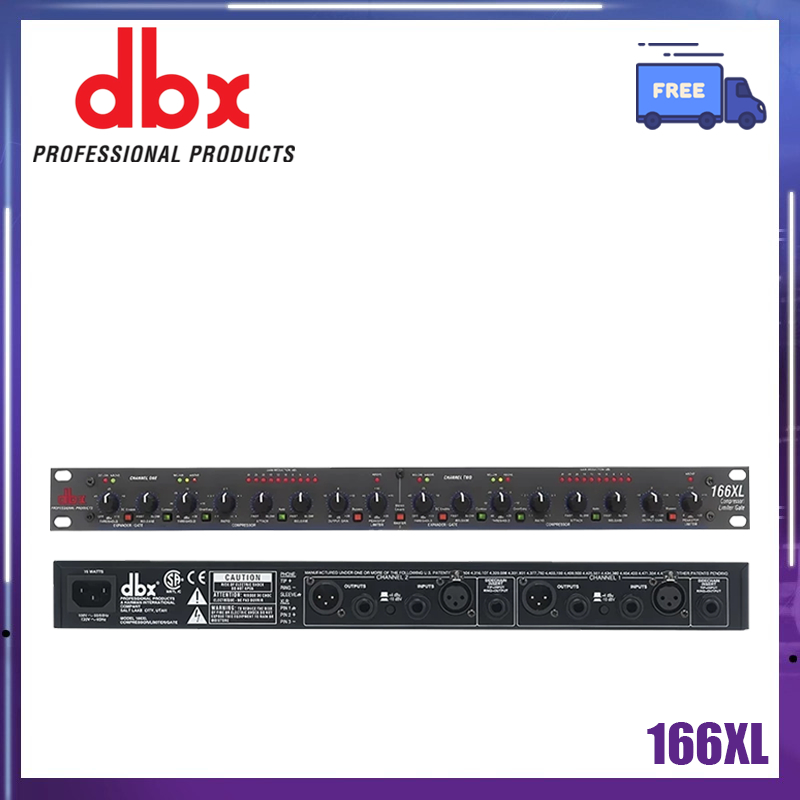 DBX 166XL คอมเพรสเซอร์เสียงมืออาชีพ / Limiter / Gate Dynamic โปรเซสเซอร์