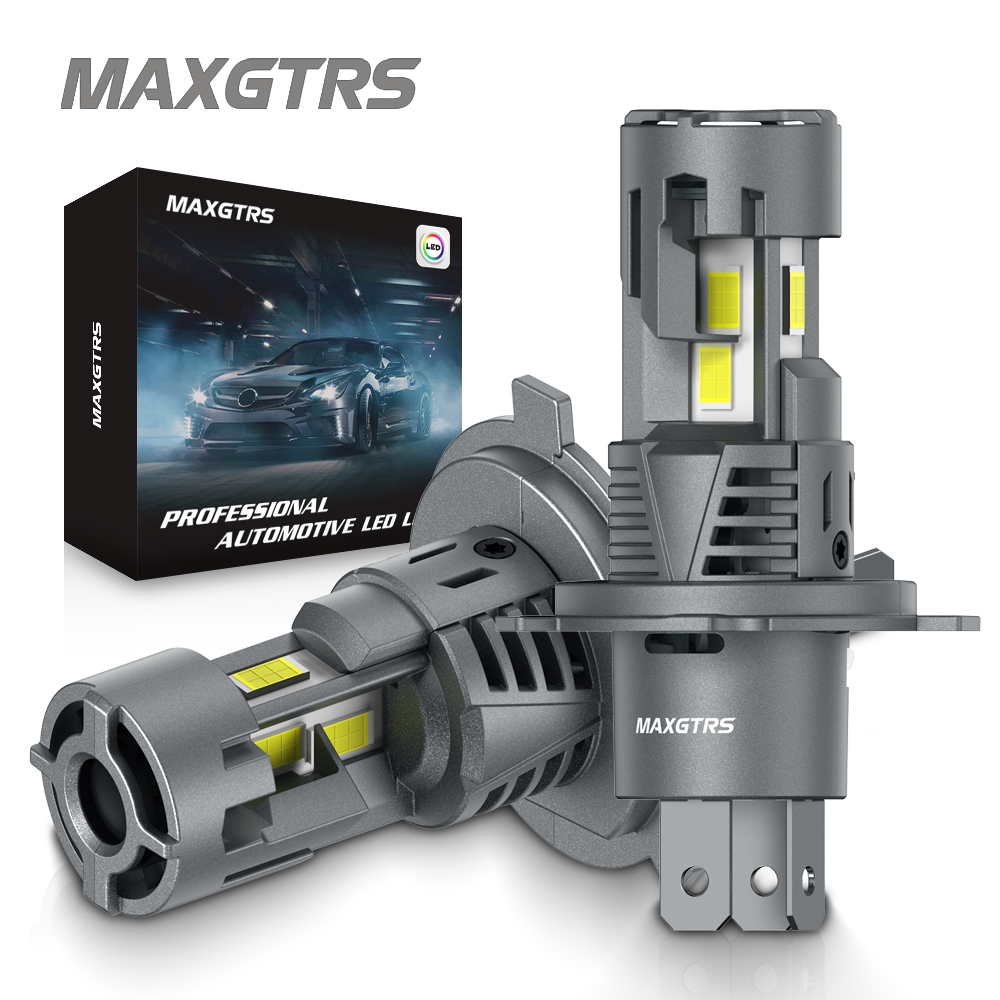 MAXGTRS ใหม่ 30000LM H4 ไฟ LED หลอดไฟ 9003 HB2 ไฟหน้า LED ไฟสูงและต่ําพร้อมพัดลมไร้สาย 110W ไฟหน้ารถ 12V
