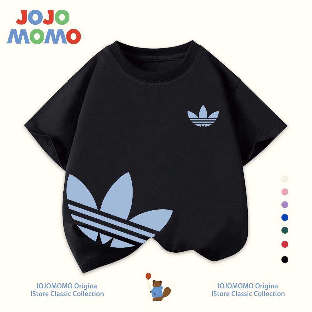 【ส่งในวันเดียวกัน】เสื้อยืดเด็ก แขนสั้น ลายแบรนด์เนมสุดเท่ สีขาว ผ้านุ่ม ใส่สบาย สำหรับเด็ก 1-10 ปี แบบ Unisex