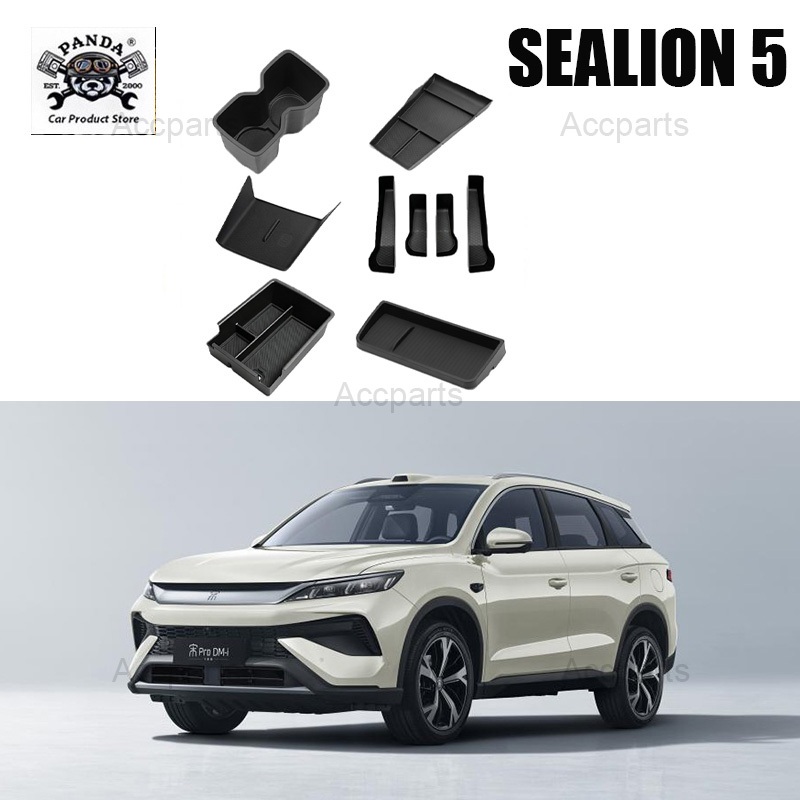 [Panda] BYD SEALION 5 กล่องวางแขนในรถยนต์ กล่องเก็บของ อุปกรณ์จัดระเบียบคอนโซลและที่พักแขน อุปกรณ์ตกแต่งภายใน