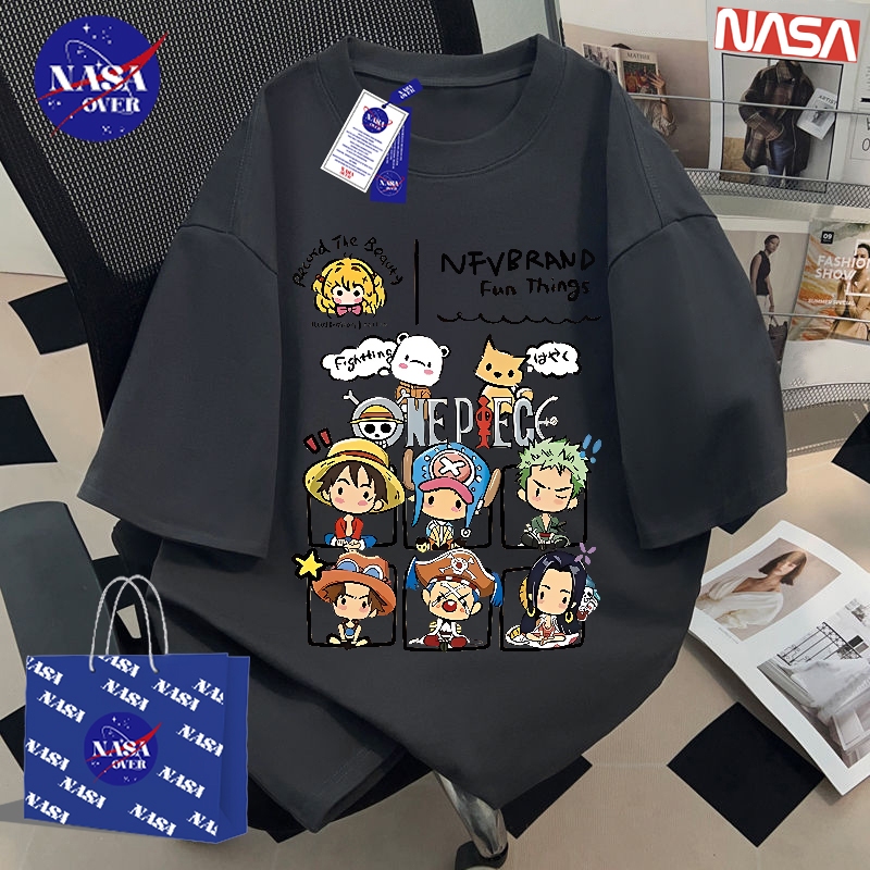 【จัดส่งตลอด 24 ชั่วโมง】🔥NASA สไตล์เท่ รุ่นฮิต คอกลมใส่สบาย ชุดหน้าร้อน เสื้อ🚗ยูนิเซ็กส์ oversizeเสื่อยืด ลายสามแถบYG4664