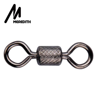 Meredith 50 ชิ้น/ล็อตตกปลาลูกหมุนลูกปืนหมุนความปลอดภัย Snap Solid แหวน Rolling หมุนสําหรับปลาคาร์พอุปกรณ์ตกปลา