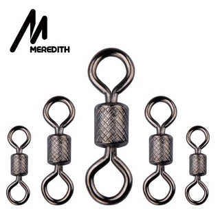 Meredith 50 ชิ้น/ล็อตตกปลาลูกหมุนลูกปืนหมุนความปลอดภัย Snap Solid แหวน Rolling หมุนสําหรับปลาคาร์พอุปกรณ์ตกปลา