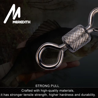 Meredith 50 ชิ้น/ล็อตตกปลาลูกหมุนลูกปืนหมุนความปลอดภัย Snap Solid แหวน Rolling หมุนสําหรับปลาคาร์พอุปกรณ์ตกปลา