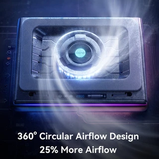 LLANO V12 Ultra Laptop Cooling Pad พร้อมการควบคุมซอฟต์แวร์อัจฉริยะ, พัดลมระบายความร้อนแล็ปท็อปสําหรับเล่นเกม RGB, พัดลมเทอร์โบ 5.5 นิ้ว, ปรับความเร็วได้, ฮับ USB 3.0 3 พอร์ต, ขาตั้งความสูงสําหรับ 15.6-19