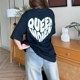 Luvoro (ผ้าฝ้าย 100%) 2026รุ่นใหม เสื้อยืดผ้าฝ้ายแท้ 100% สไตล์ขนาดใหญ่ ลายตัวอักษรรูปหัวใจ oversize T-shirt สีดำและขาว สำหรับผู้ชายและผู้หญิง เสื้อยืดทูโทน เสื้อยืดแขนสั้น C2520