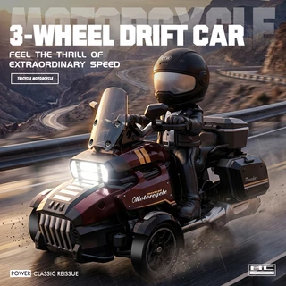 3WD RC Drift รถจักรยานยนต์รถ 2.4G รีโมทคอนโทรลสามล้อมอเตอร์ Beetle รุ่นไฟฟ้า Emulation รถจักรยานยนต์ของเล่นเด็ก