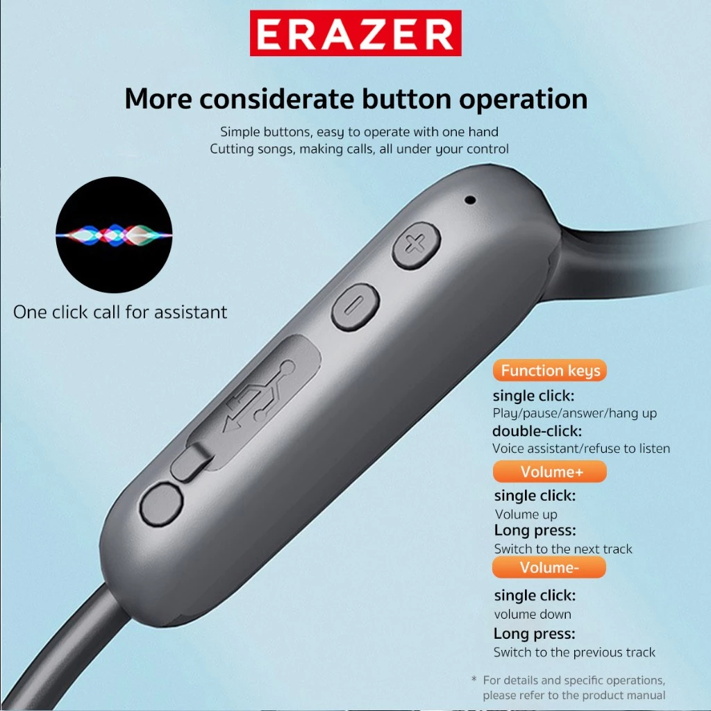 Erazer XF22 หูฟัง Bone Conduction คล้องหู กีฬา กันน้ำ thumbnail 7