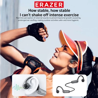 Erazer XF22 หูฟังไร้สาย Bone Conduction แบบคล้องหู หูฟังกีฬา ระดับการกันน้ำ IPX5 บลูทูธ 5.4 หูฟังกีฬา Touch Control หูฟังสเตอริโอ HiFi แบตอึด กีฬากันน้ํา ไร้สาย Bluetooth earphone
