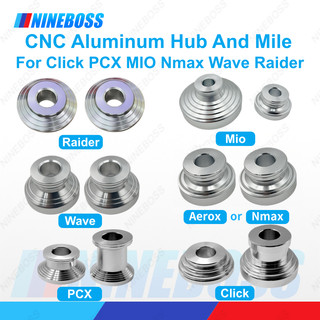 A Pair ALLOY Full CNC HUB and MILE For MIO WAVE 125R WAVE 125i RAIDER 150 CLICK BEAT NMAX PCX160