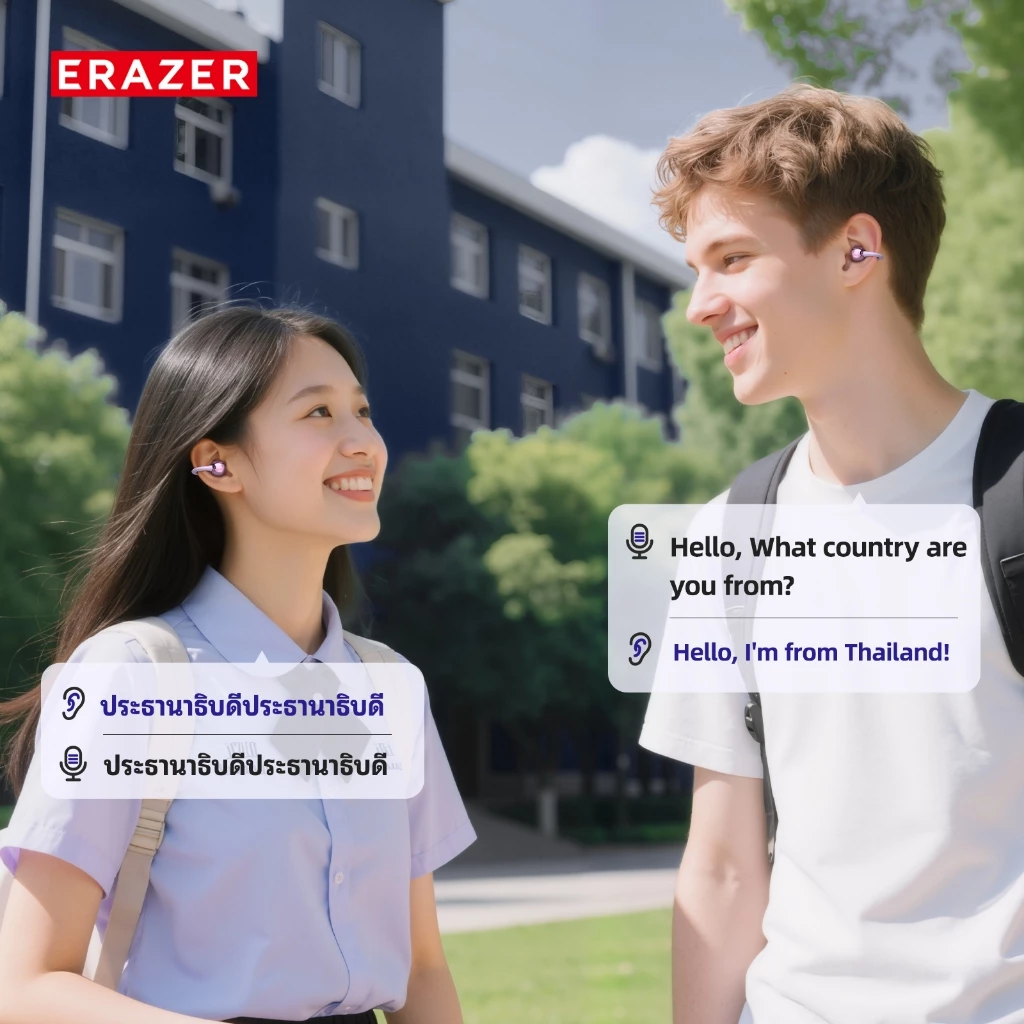 ERAZER XF36 หูฟัง Clip-on AI แปลภาษา Bluetooth 6.0 thumbnail 6