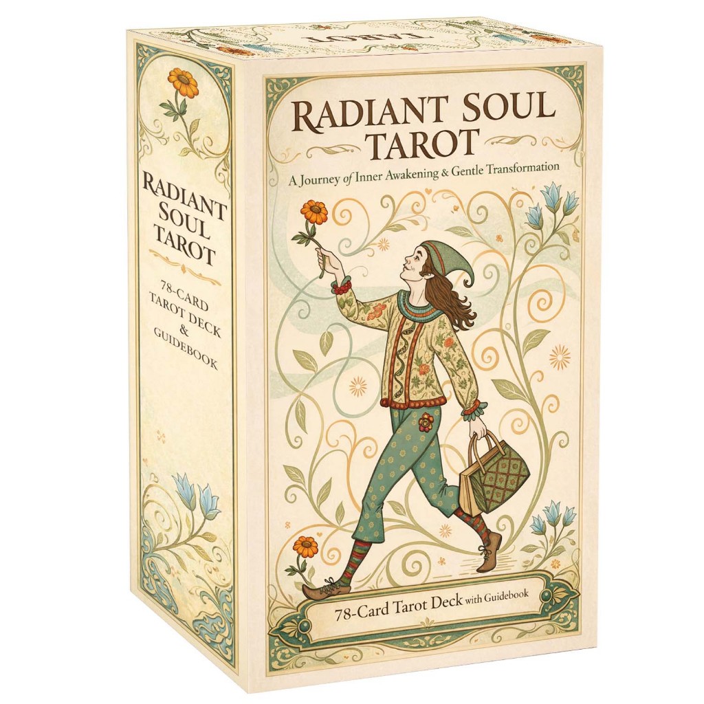 78 ไพ่ทาโรต์, เด็คไพ่ทาโรต์ Radiant Soul 13x8 ซม., คู่มือชีวิตปัญหาชัดเจนและสงบ, รวมคู่มือกระดาษ