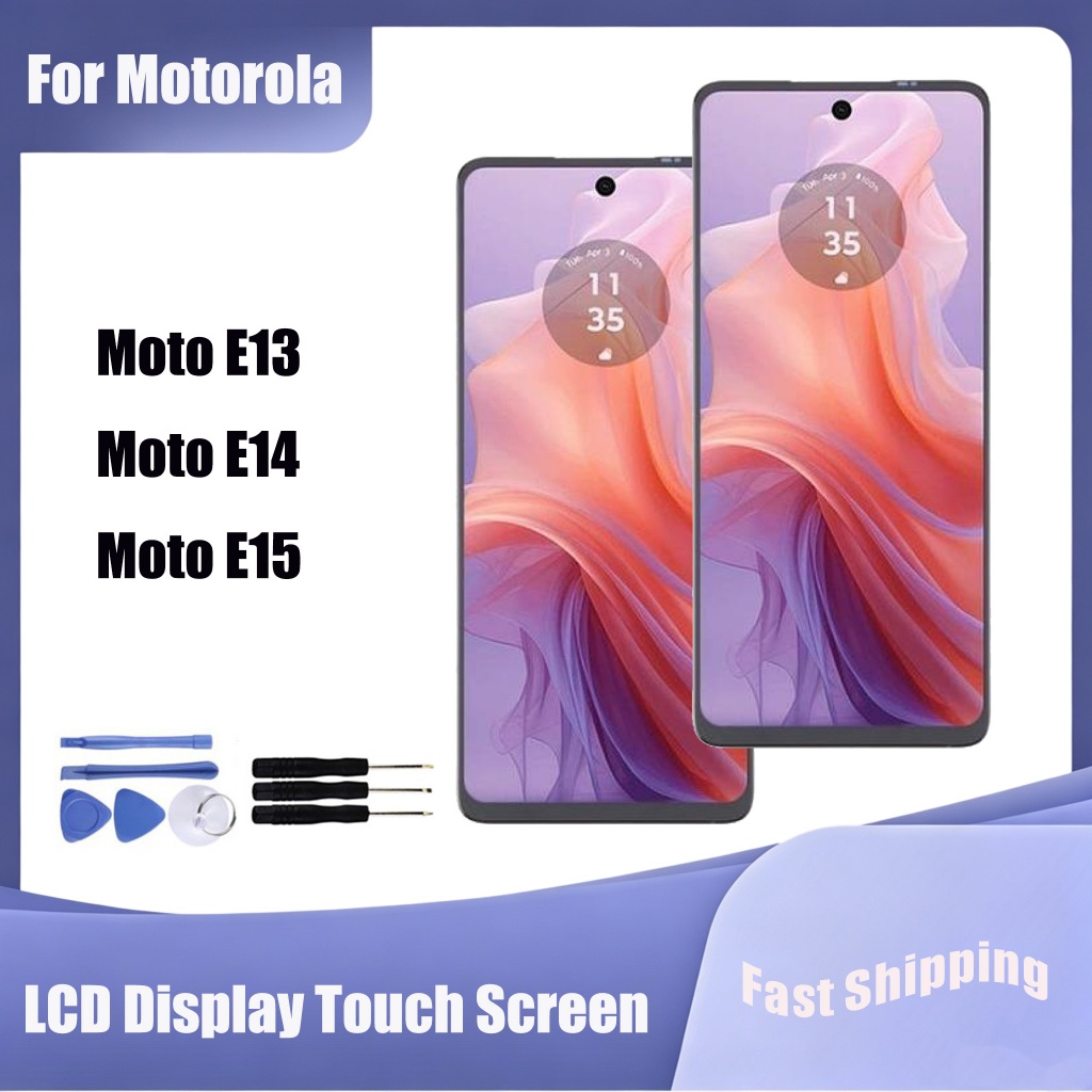 สําหรับ Motorola Moto E13 E14 E15 จอแสดงผล LCD Touch Screen Digitizer Assembly Replacement Parts