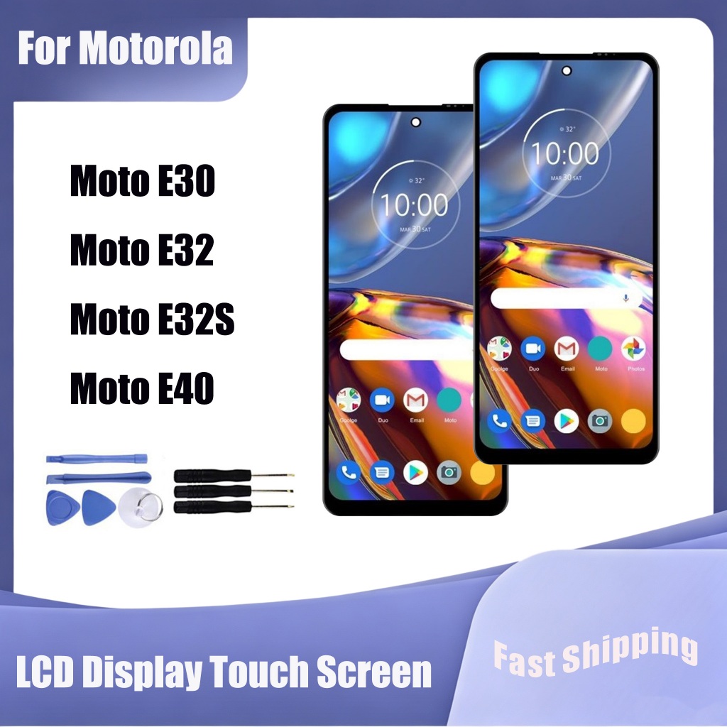 สําหรับ Motorola Moto E30 E32 E32S E40 จอแสดงผล LCD Touch Screen Digitizer Assembly Replacement Parts