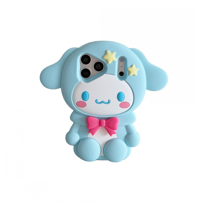 Sanrio 3D bow Cinnamorollเคสโทรศัพท์สําหรับiPhone 17 16 promax 15 14 13 12 Pro Max 17Proการ์ตูนกรณีซิลิโคนอ่อนนุ่มกันกระแทก