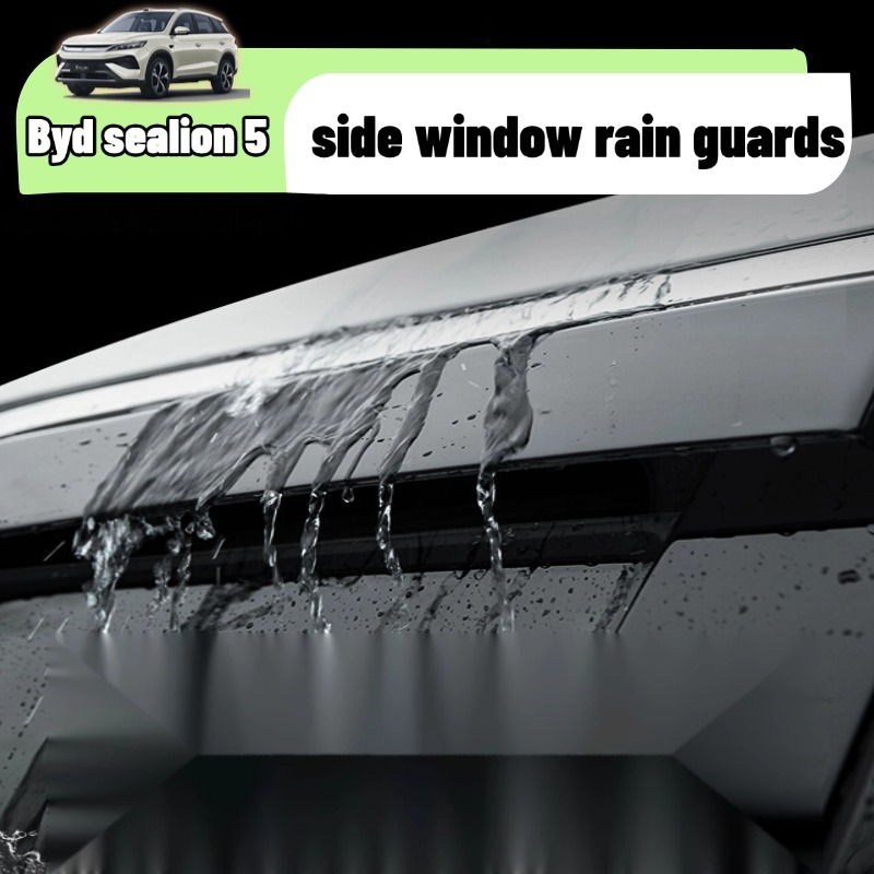 ที่บังฝนหน้าต่าง BYD Sealion 5 DM-i Haruko ABS ควัน ติดตั้งง่าย พอดี กันฝน กันลม ทนทาน อุปกรณ์เสริม คุณภาพสูง