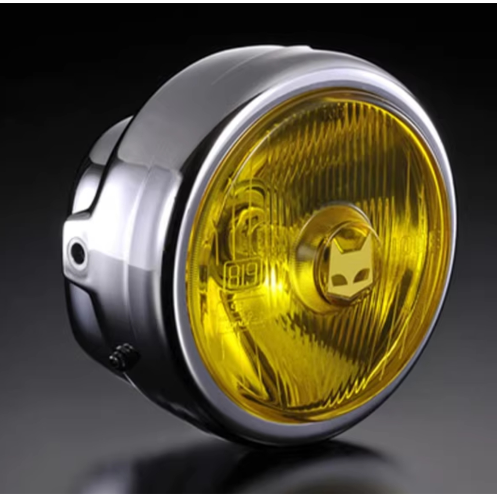 SEV MARCHAL 819 Vintage Round ไฟหน้ารถจักรยานยนต์เลนส์สีเหลืองสําหรับ Honda Monkey50 ของแท้ใหม่