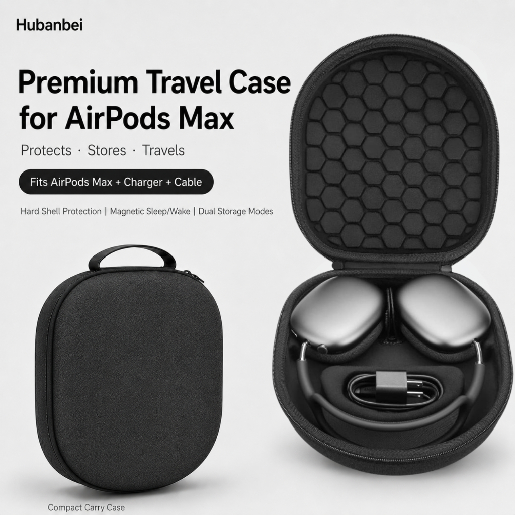 Smart Case สำหรับ Apple AirPods Max รองรับโหมด Sleep | กล่องจัดเก็บแบบแข็ง | กระเป๋าพกพาเดินทาง | กระเป๋าเก็บหูฟัง