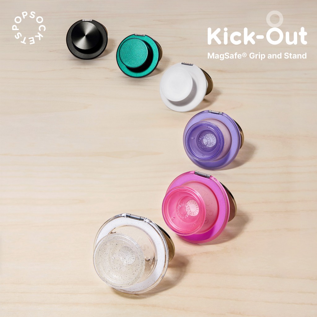 PopSockets MagSafe Kick-Out Grip & Stand | ด้ามจับโทรศัพท์ระดับพรีเมียม | Best MagSafe iPhone Holder & คล้ายกับที่ใส่แหวน iPhone | ขาตั้ง iPhone ตั้งโต๊ะ และตัวยึด MagSafe