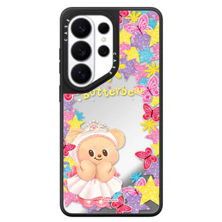 สําหรับ Samsung S26 S25 S24 S23 Ultra Plus น่ารัก ButterBear สติกเกอร์ Hard กลับกระจกกันกระแทกกรณี