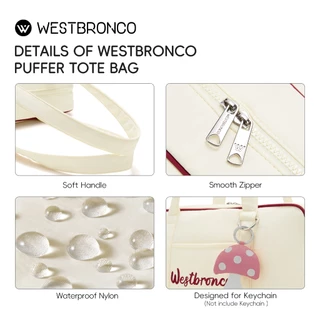 WESTBRONCO คอสมอส (Cosmos) - กระเป๋าทรง Boston ใส่โน้ตบุ๊กได้ถึง14นิ้ว จุของได้เยอะ กันน้ำ สะพายไหล่ เหมาะสำหรับไปทำงาน ไปเรียน และเดินทาง