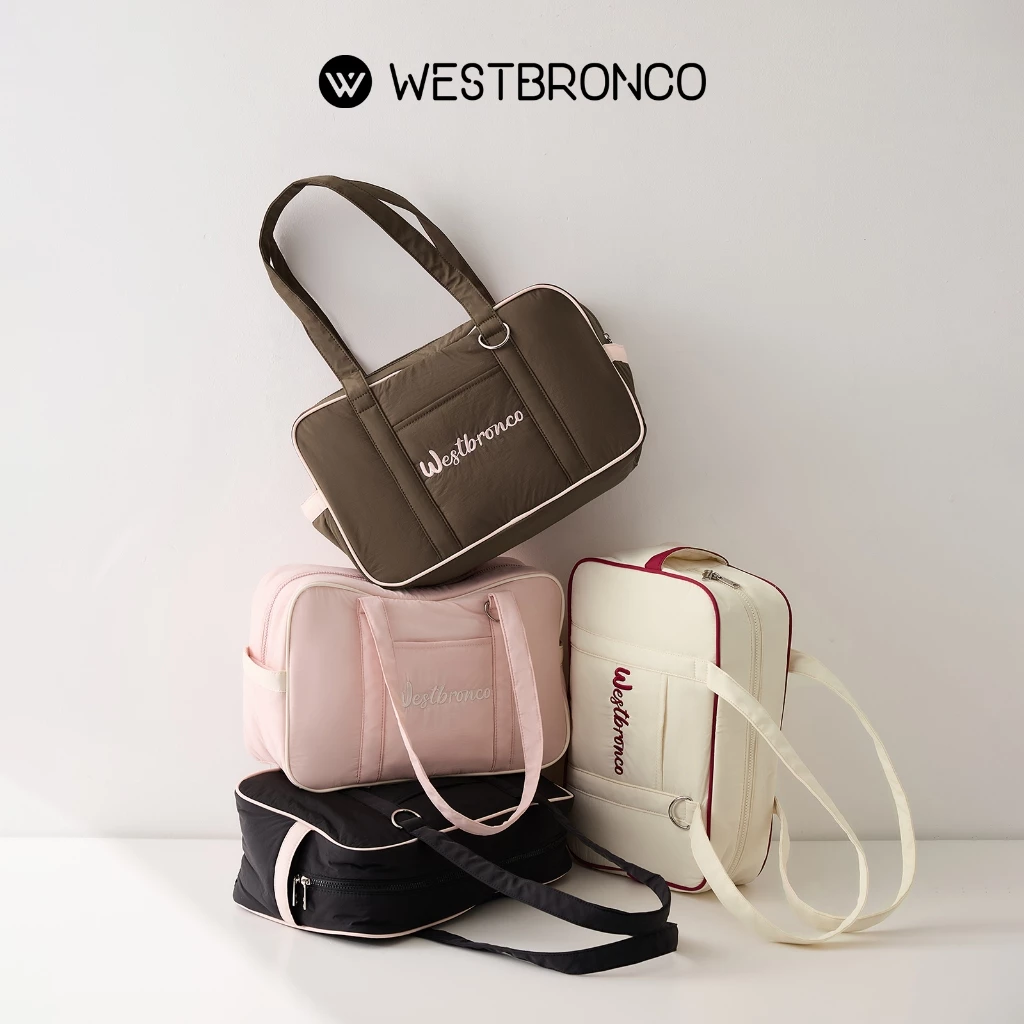 WESTBRONCO คอสมอส (Cosmos) - กระเป๋าทรง Boston ใส่โน้ตบุ๊กได้ถึง14นิ้ว จุของได้เยอะ กันน้ำ สะพายไหล่ เหมาะสำหรับไปทำงาน ไปเรียน และเดินทาง
