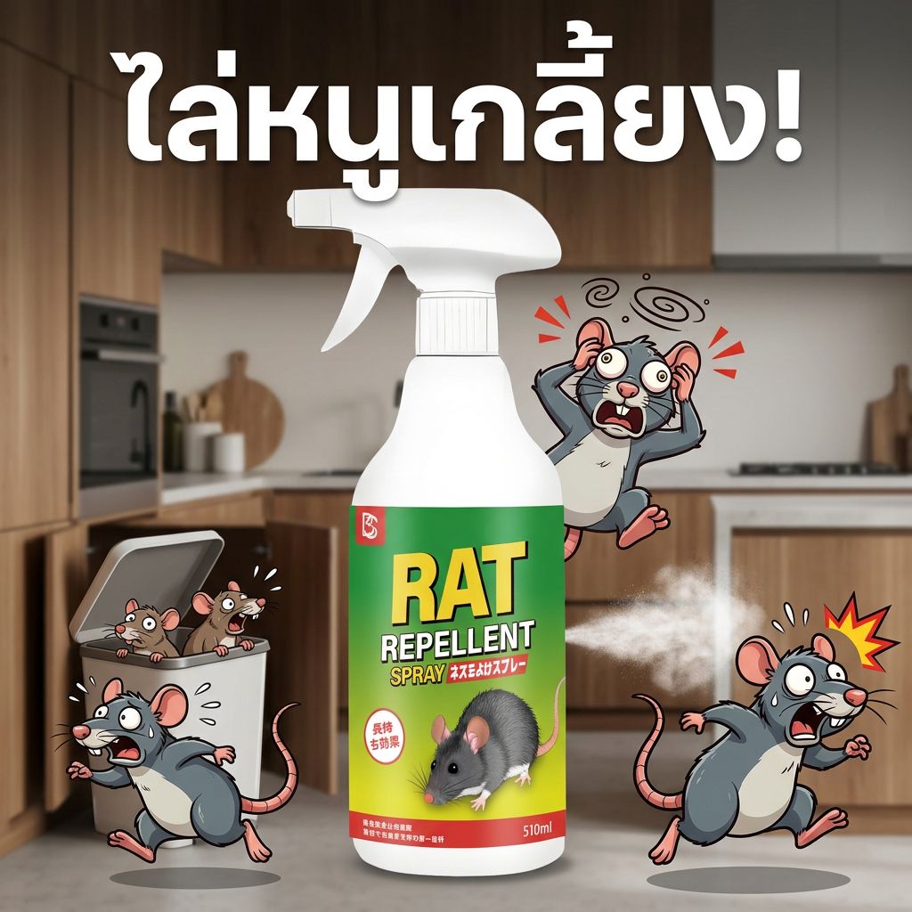 🐀ไล่หนูไกลถึง 500 เมตร ปลอดภัยใช้ในบ้าน มีประสิทธิภาพสูง🐀-MM-สเปรย์ไล่หนู ไล่หนู ยาไล่หนู มีผลคุ้มครองนาน 365 วัน น้ำยาไล่หนู