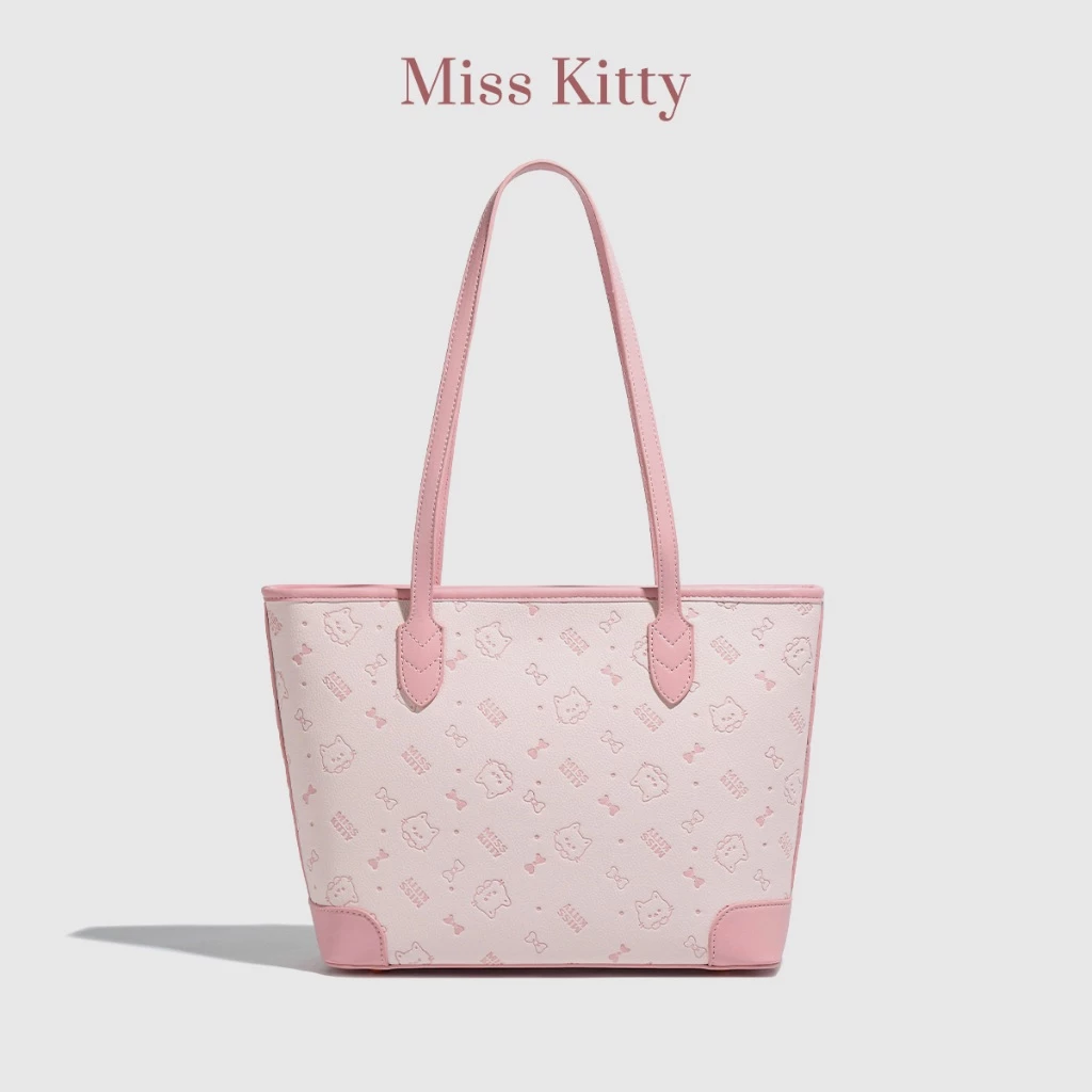กระเป๋าสะพาย MISS KITTY สีชมพู กระเป๋าสะพายไหล่ผู้หญิง คิตตี้ กระเป๋าสะพายข้าง กระเป๋าใบใหญ่มาก กระเป๋าสะพายไหล่ thumbnail 7