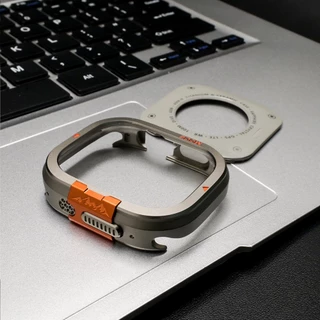 โลหะอลูมิเนียมสําหรับ iWatch Ultra 1/2/3 49 มม.Series11 10 46 มม.ผู้ชายฝาครอบป้องกันสําหรับ IWatch 9 8 7 6 5 4 SE 44/45 มม.กรอบกันชน