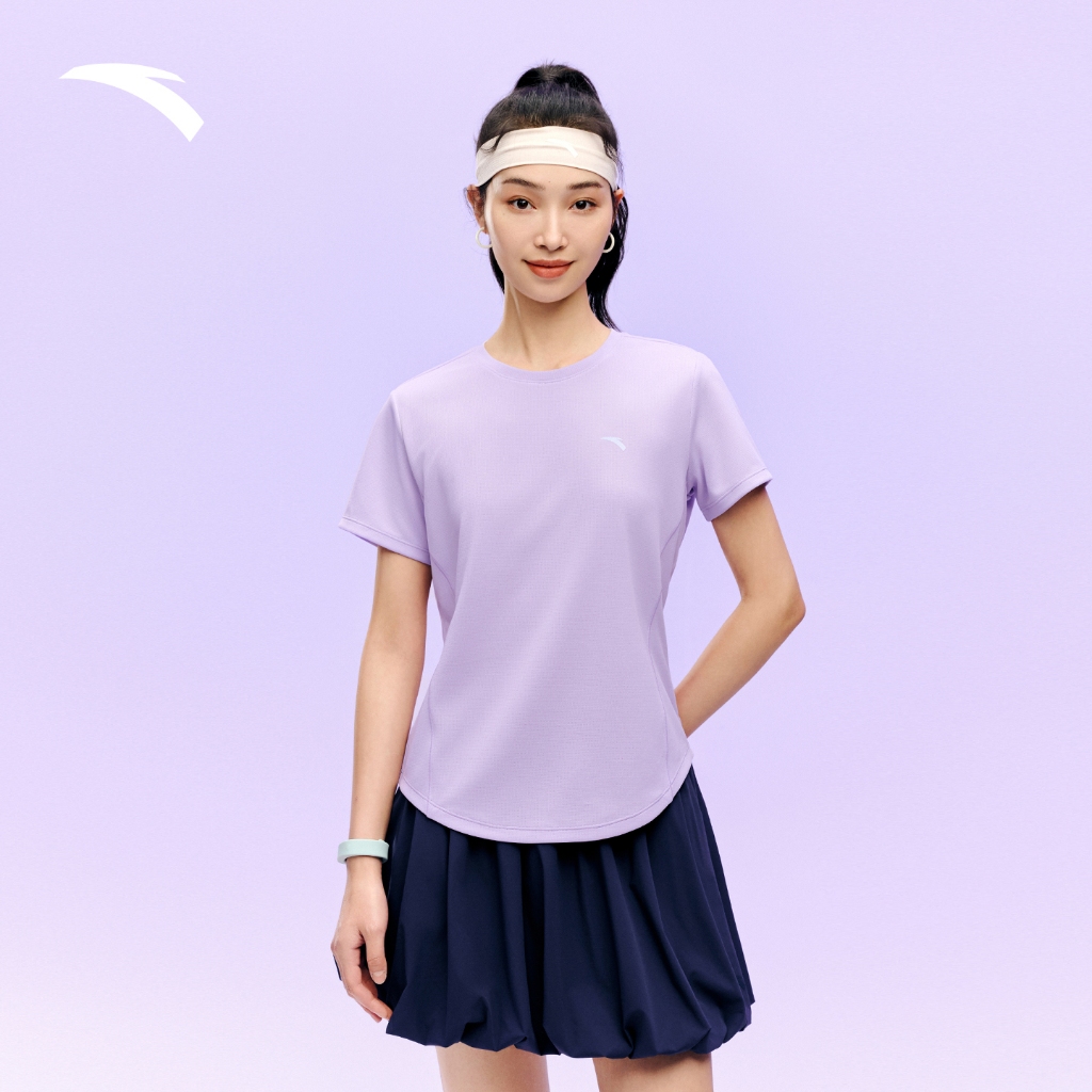 ANTA เสื้อยืดกีฬาผู้หญิง Commuting Business Casual เรียบง่ายมีสไตล์ 962627115